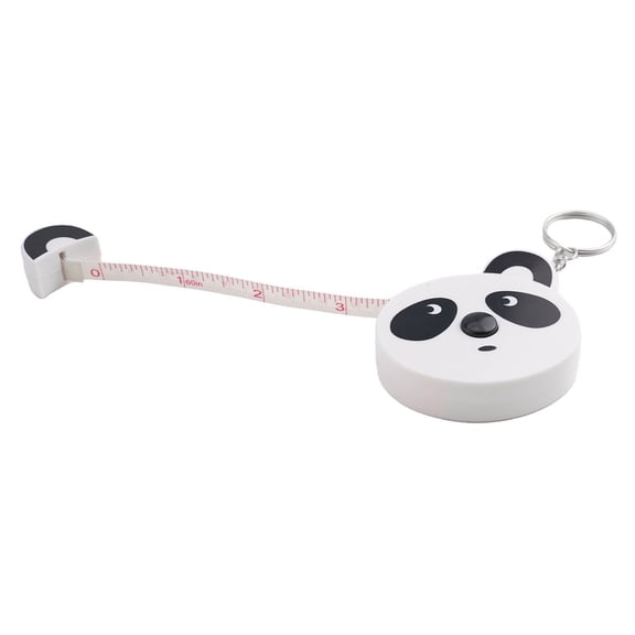 Cartoon Tape Measure 0-150Cm 0-60 Inch Mini Portable Cute Animal Shape Key Ring Automatic Tape Measure Panda Frog Tiger C Fangkenuo