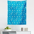 thumbnail image 1 of Cartoon Tapestry, Fairies in the Sky Flying Fantasy Girls Cheerful Little Elves Cartoon, Fabric Wall Hanging Decor for Bedroom Living Room Dorm, 5 Sizes, Azure Blue Multicolor, by Ambesonne, 1 of 1