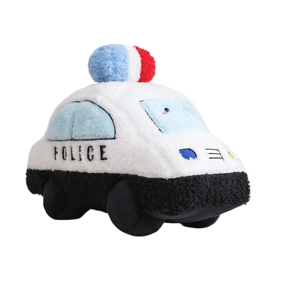 Cartoon Taxi and Police Car Plush Pillow, Soft Vehicle Stuffed Toy for Bedroom Decoration, Decorative Cushion Set, Transport Themed Soft Toy, Plush Car Ornament