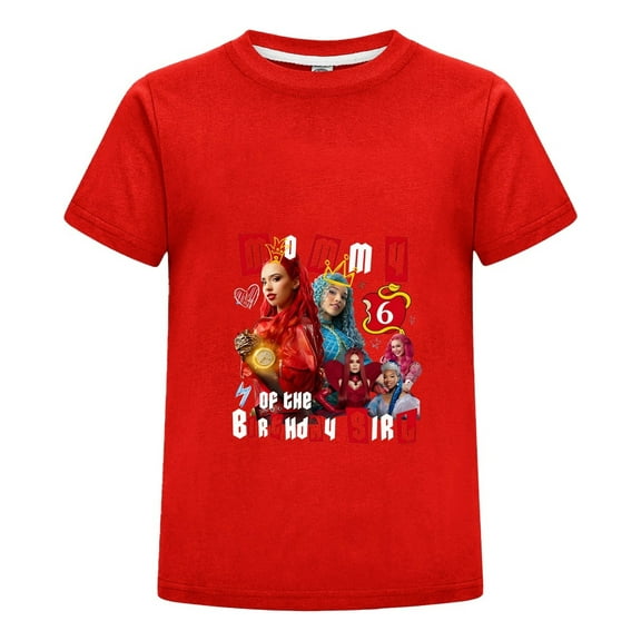Cartoon Tee for Kids – The Rise of Red Character T-Shirt from Descendants 4