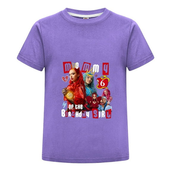 Cartoon Tee for Kids – The Rise of Red Character T-Shirt from Descendants 4