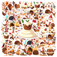thumbnail image 1 of Cartoon Thanksgiving Stickers, Waterproof Turkey Sticker for Water Bottle Laptop Phone Cases Planner Skateboard Luggage Helmet Party Favor Decor, Ideal for Adults Teens Teacher Rewards, 1 of 9
