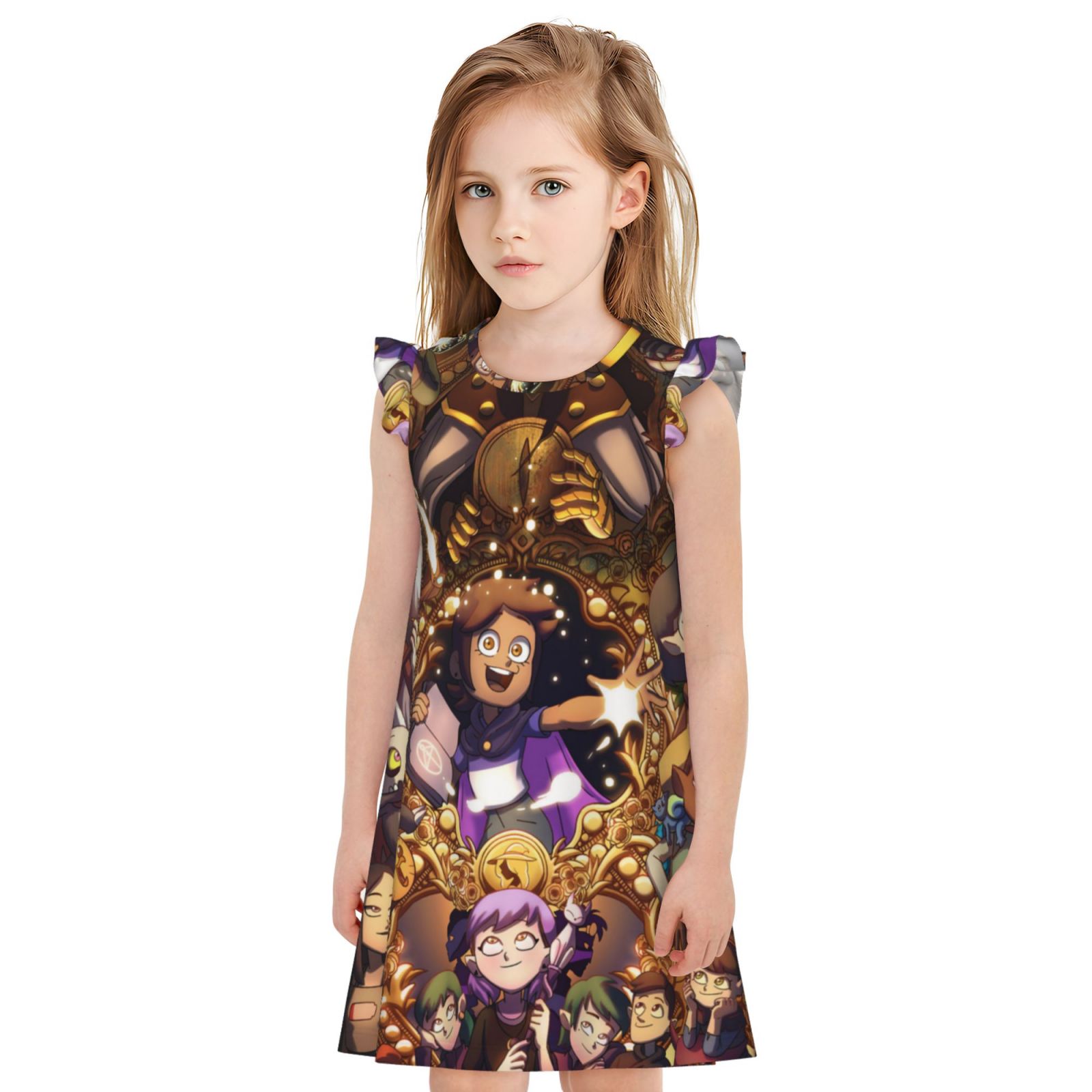 Cartoon The Owl House Girl's Nightgowns Pajamas Dress Soft Children ...