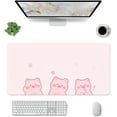 thumbnail image 1 of Cartoon Three Pig Pattern Mouse Pad,Desk Mat,Game Mat,Makeup Table Mat,Varied Use Mat for Office/Home/Study Girls Women(31.5''''X15.7'''',Pink&Three Pig), 1 of 6