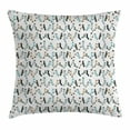 thumbnail image 1 of Cartoon Throw Pillow Cushion Cover, Messy Teenager Kids Room Rain of Socks Laundry Themed Funny Art, Decorative Square Accent Pillow Case, 18 X 18 Inches, Beige Dark Blue and Aqua Blue, by Ambesonne, 1 of 2