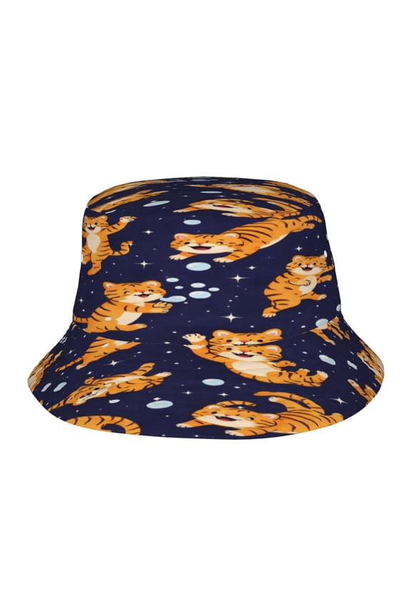 Cartoon Tiger Fisherman's Hat Lightweight and Breathable Sun Hat Suitable for Both Men and Women