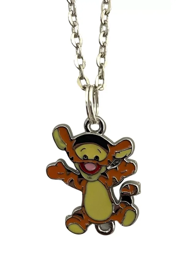 Cartoon Tigger Pendant Necklace Arms Out Pose