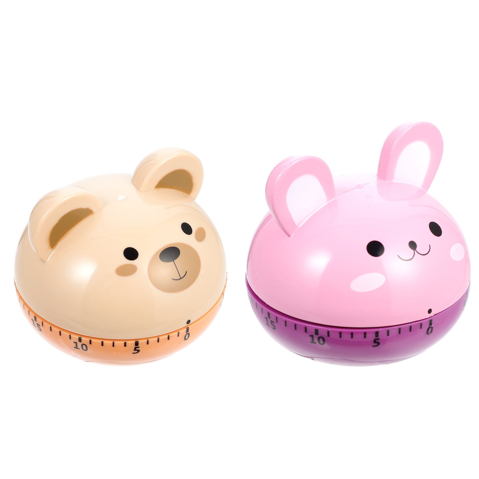 Cartoon Timer 2 Pcs Lovely Shape Countdown Kitchen Mechanical Timing
