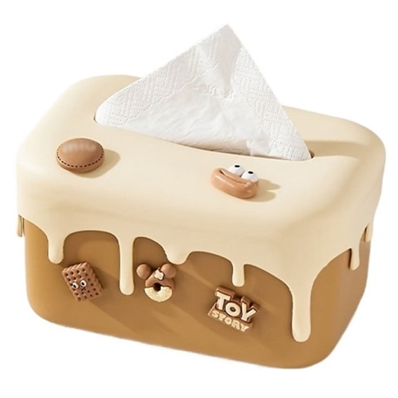 Cartoon Tissue Box Holder, Cute Rectangle Tissue Boxes for Living Room/Kitchen/Bedroom