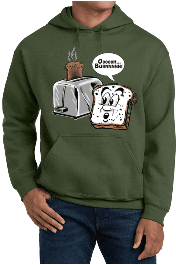 Cartoon Toaster Funny Humor Hoodie Sweatshirt Clothing Accessories Gifts Mens
