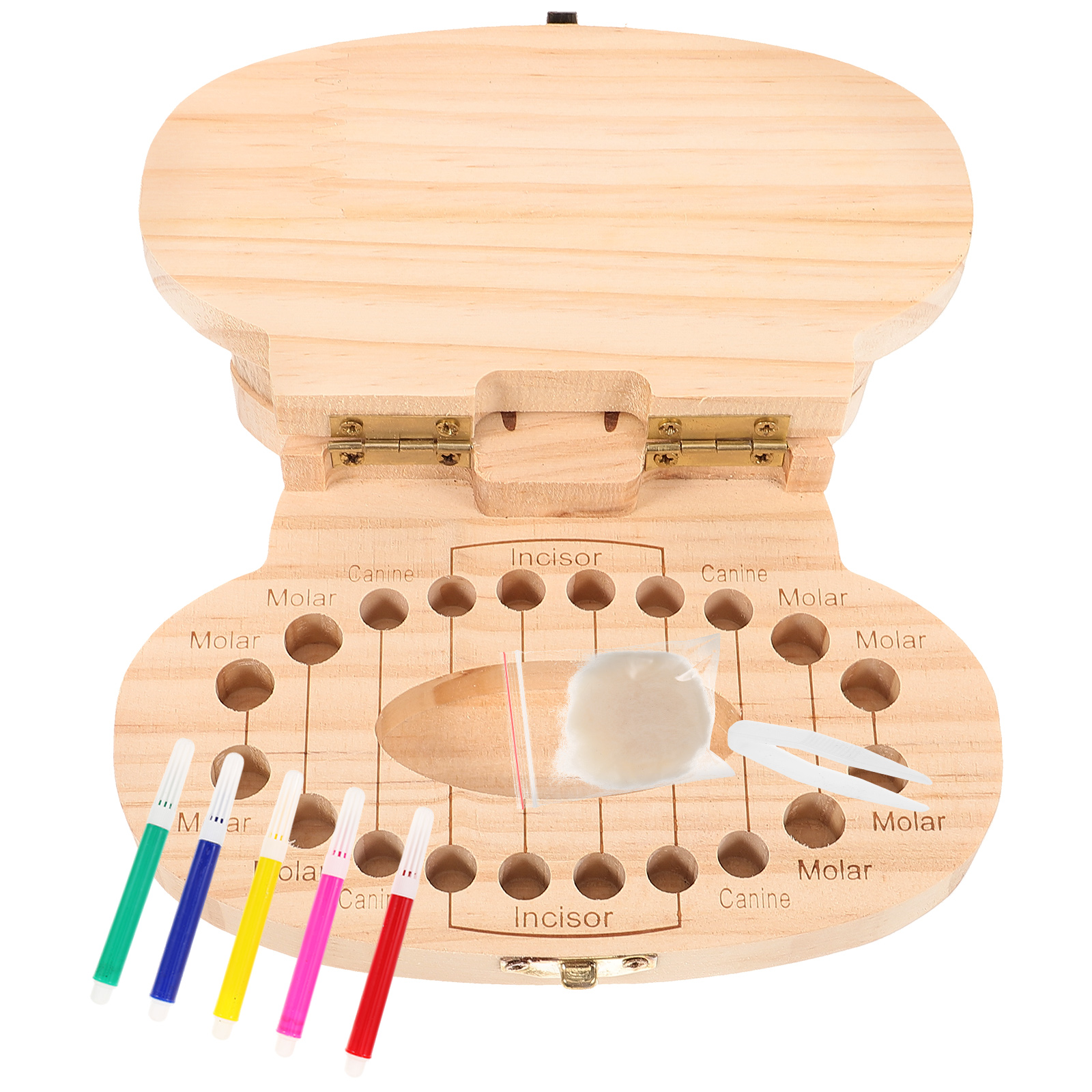 Cartoon Tooth Packing Box Fetal Hair Tooth Storage Container Box