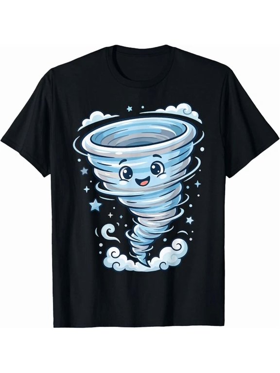 Cartoon Tornado Weather Storm Graphic T-Shirt