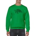 thumbnail image 1 of Cartoon Tortoise Lineart Sweatshirt Men -Image by Shutterstock, Male 5X-Large, 1 of 4