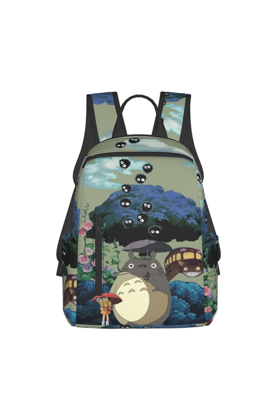 Cartoon Totoro Backpacks Large Capacity Travel Backpack Book Bag Laptop Bag Lightweight School Daypack