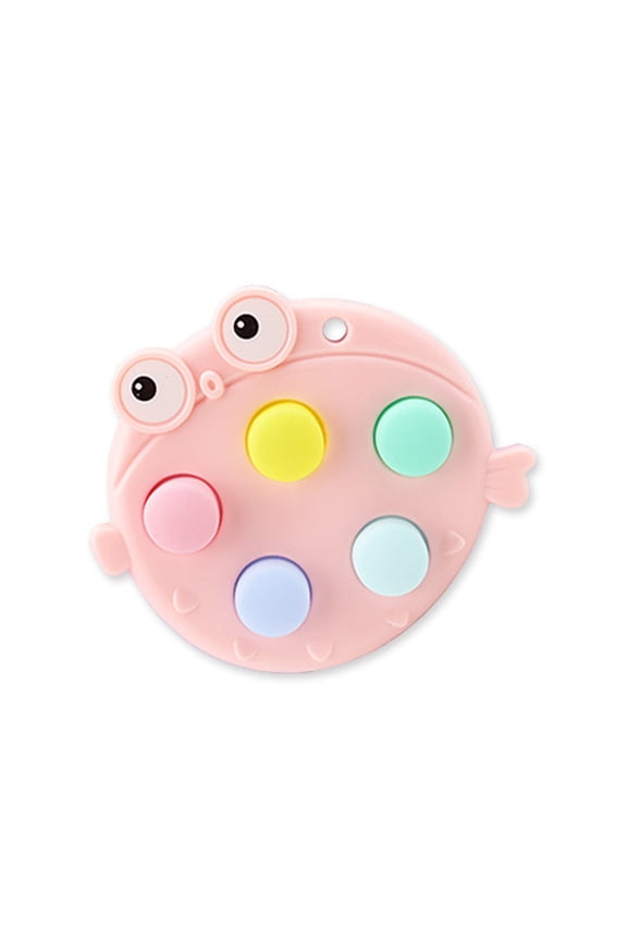 Cartoon Toy Fish Shape Bubble Pressing Toy Keychain Holding Sensory Toy Pressure Release Toy Gadget Funny Gift
