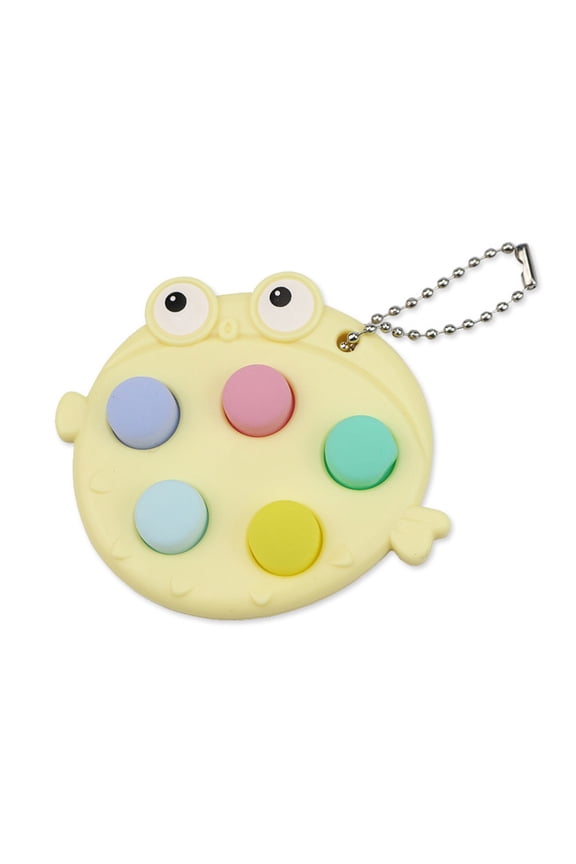 Cartoon Toy Fish Shape Bubble Pressing Toy Keychain Holding Sensory Toy Pressure Release Toy Mini Gadget Funny Gift