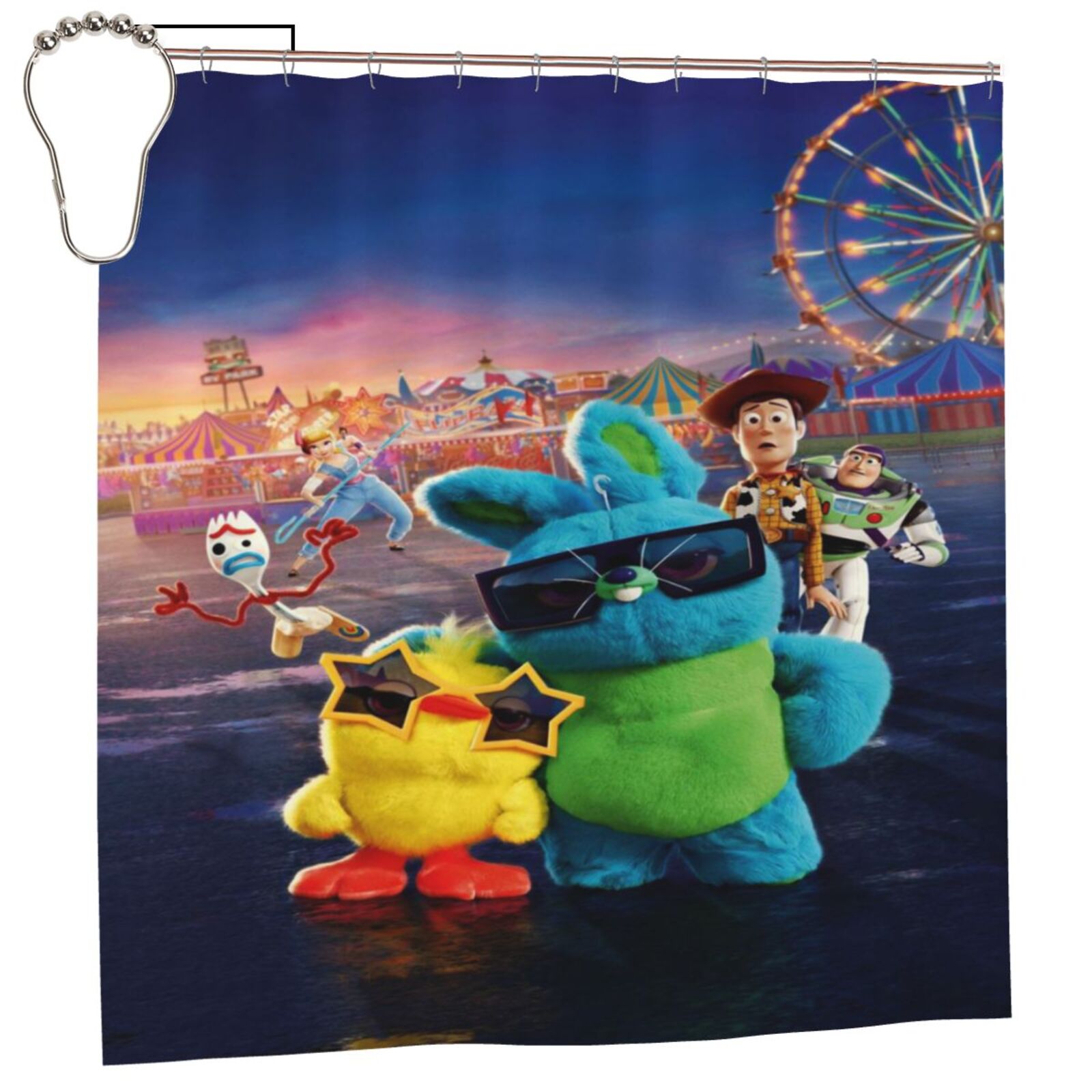 Cartoon Toy Story Shower Curtain Cute Anime Shower Curtain Polyester