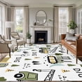 thumbnail image 1 of Cartoon Tractor Area Rugs 5'x8', Washable Small Throw Rugs for Classroom Bedroom, Cute Digger Shovel Truck Country Car Indoor Outdoor Rug Non-Slip Low Pile Carpet Runner Reversible Floor Mats, 1 of 8