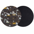 thumbnail image 1 of Cartoon Tractor Coasters Set of 2, Absorbent Coasters for Drinks, Cute Grey Digger Shovel Truck Car Black Coaster for Desk Coffee Table Protection, Home Decor House Warming Gifts 4", 1 of 8