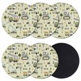 thumbnail image 1 of Cartoon Tractor Coasters Set of 6, Absorbent Coasters for Drinks, Cute Green Digger Shovel Truck Rustic Coaster for Desk Coffee Table Protection, Home Decor House Warming Gifts 4", 1 of 8