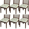 thumbnail image 1 of Cartoon Tractors Fences White Pattern Seat Covers for Dining Room Chairs Set Of 4,Stretch Printed Washable Chair Seat Cover with Elastic Ties and Button,Removable Waterproof Couch Cushion Covers, 1 of 6