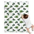 thumbnail image 1 of Cartoon Tractors Harvesters White Pattern Blanket,Comfortable Soft Flannel Throw Blanket,All Season,Warm Lightweight Blankets for Sofa Bed Couch Living Room Chair,30"x40", 1 of 4