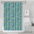 thumbnail image 1 of Cartoon Traffic Vehicles Boats Light Blue Pattern Shower Curtain 72"x72" ,Bathroom Decorative Shower Curtains Set with 12 Hooks,Modern Waterproof Washable Shower Curtain, 1 of 6