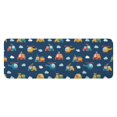 thumbnail image 1 of Cartoon Traffic Vehicles Clouds Dark Blue Pattern Kitchen Rug Mat,Kitchen Runner Rugs Non Skid Washable,Decorative Kitchen Floor Mats for Kitchen,Sink,Laundry,17"x47.2", 1 of 7