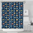 thumbnail image 1 of Cartoon Traffic Vehicles Clouds Dark Blue Pattern Shower Curtain 72"x84" ,Bathroom Decorative Shower Curtains Set with 12 Hooks,Modern Waterproof Washable Shower Curtain, 1 of 6
