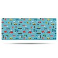thumbnail image 1 of Cartoon Traffic Vehicles Signs Blue Pattern Bathroom Rugs Mat,Non Slip Microfiber Bathroom Rug,Rubber Backing,Soft Bathroom Mats for Bathroom Floor,Tub and Shower,60x24in(150x60cm), 1 of 2