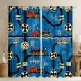 thumbnail image 1 of Cartoon Train Blackout Curtains Vintage Steam Engine Curtains & Drapes,Construction Traffic Signs Retro Car Window Curtains 52"Wx84"L(30%-50% Black Out), 1 of 6
