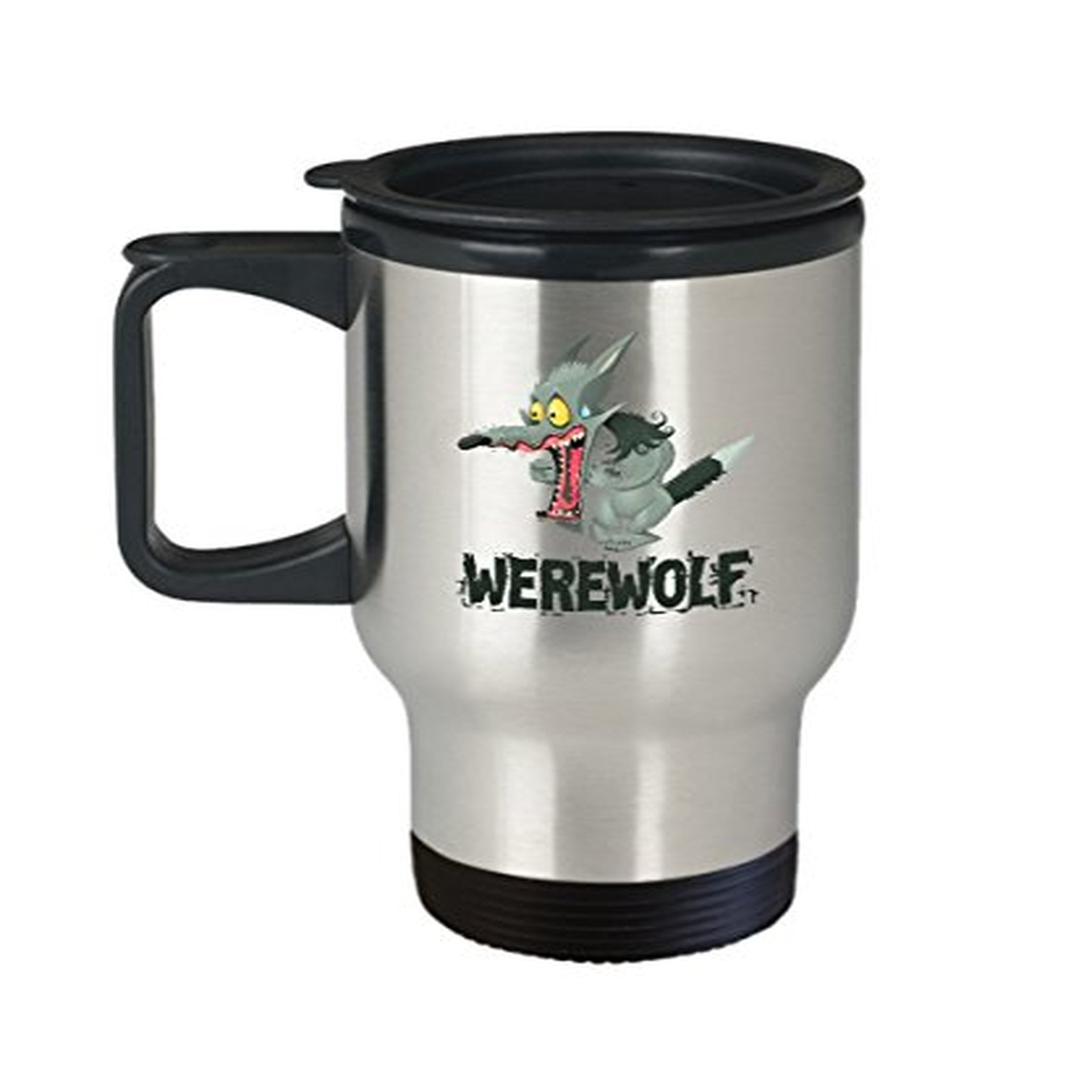 Cartoon Travel Mug - Wolf Themed Gifts - 14 oz Stainless Steel Coffee Cup -  Walmart.com