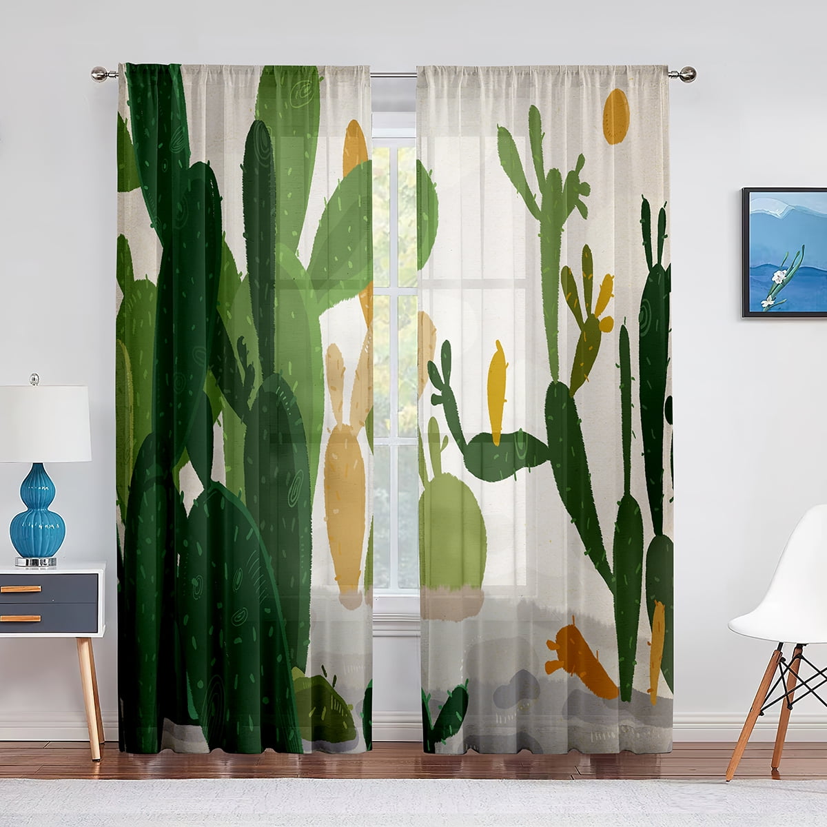 Cactus Horizon Quilted Curtains NCU0DDK2081