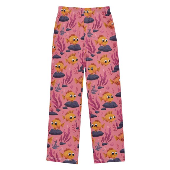 Cartoon Tropical Fish Pajama Pants Soft and Lightweight Elastic Waistband Pajama Pants