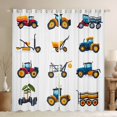 thumbnail image 1 of Cartoon Truck 30%-50% Blackout Curtains,Cute Vans Lorry Curtains,Vehicle Theme Insulated Curtains & Drapes,Kawaii Excavator Print Window Curtains,2 Panels,(38Wx45L), 1 of 6
