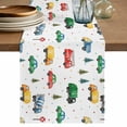 thumbnail image 1 of Cartoon Truck Table Runner 108 Inches, Funny Cute Colorful Car Tree Polka Dot Bed Runner Dresser Scarves Tabletop for Indoor Outdoor Parties/Ceremony/Banquet, 13"x 108", 1 of 9