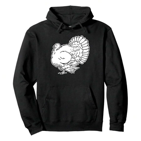 Cartoon Turkey Pullover HoodieMen's Halloween Hoodie Must-Have Party Item
