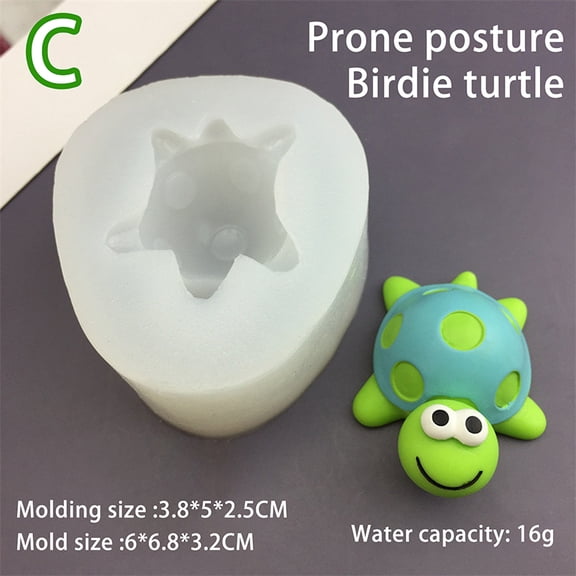 Cartoon Turtle Silicone Mold DIY Simulation Animal Model Fondant Chocolate Cake Decoration Kitchen Baking Tool Candle Soap Mold