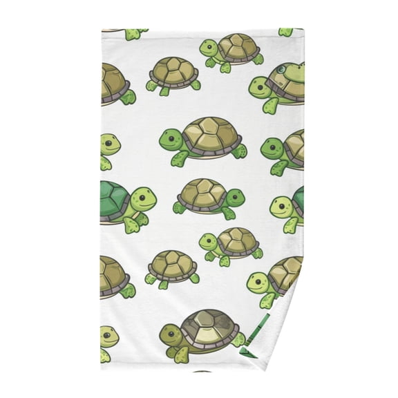 Cartoon Turtles Cotton Face Towels Absorbent Hand Towel Soft Bathroom Towel for Kitchen Hotel Decoration