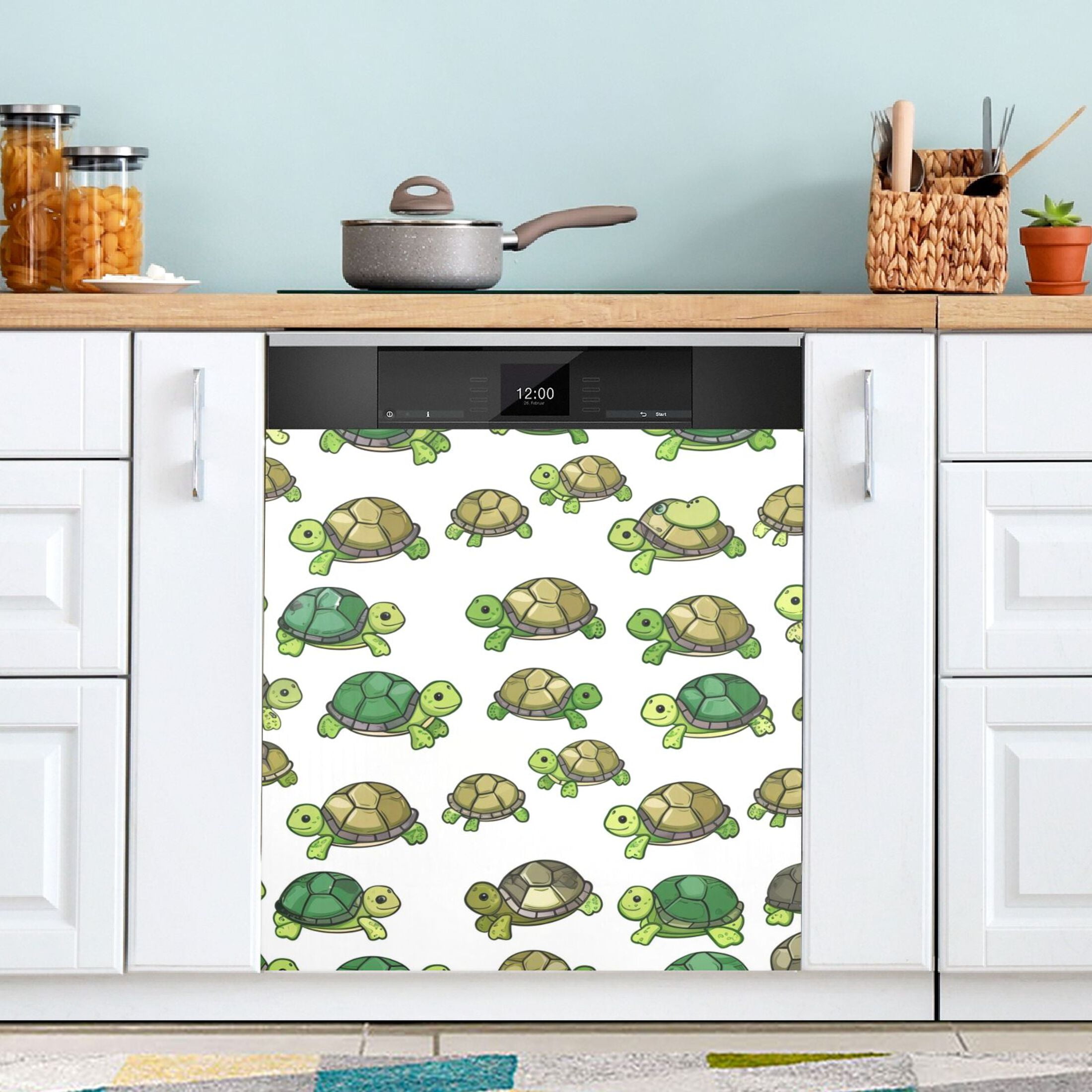 Cartoon Turtles Dishwasher Cover Refrigerator