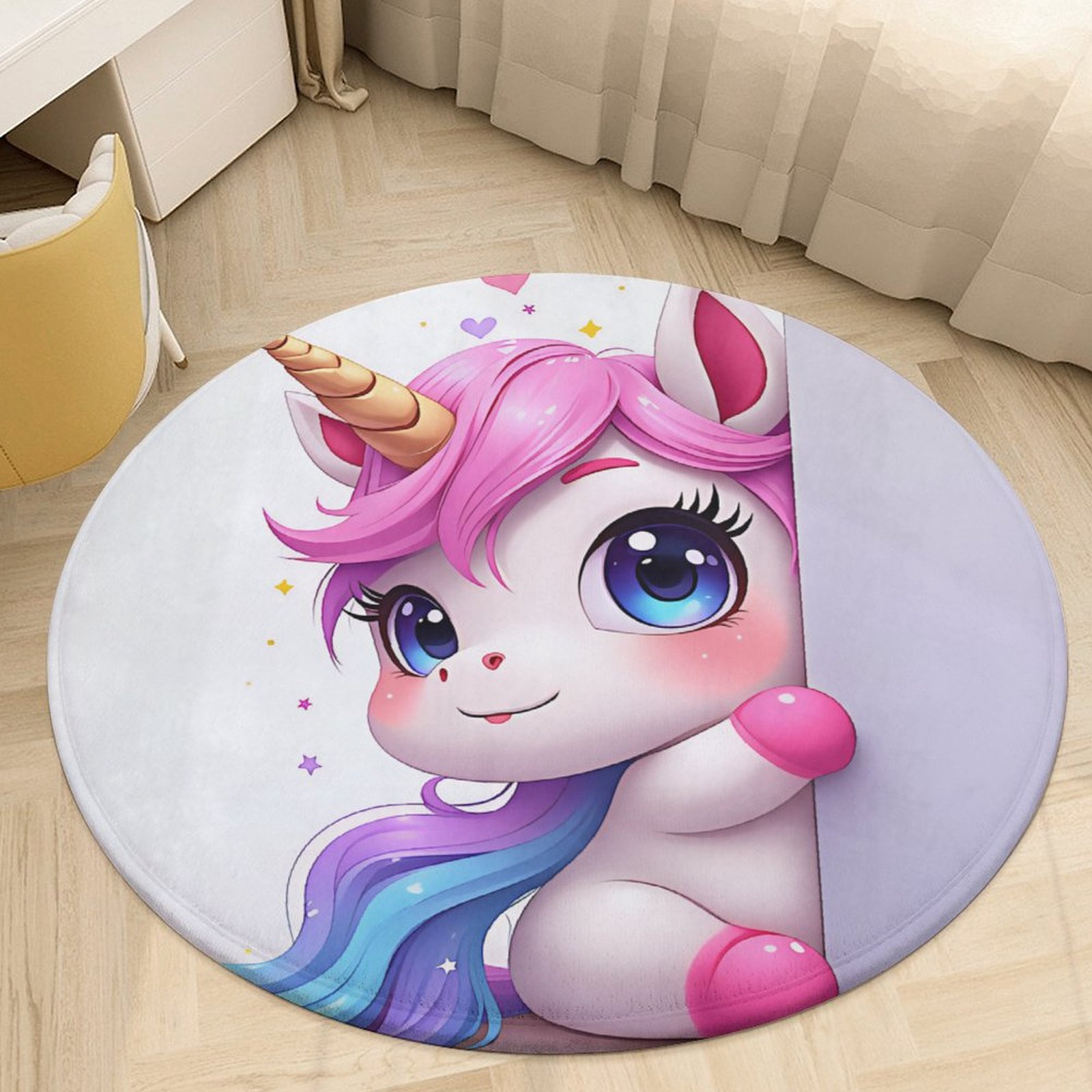 3D Flower Butterfly Unicorn 22 Non Slip Rug Mat