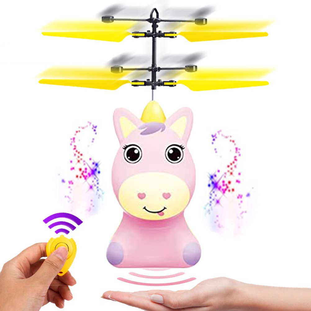 Cartoon Unicorn Flying Horse RC Toys USB Rechargeable Drone Helicopter