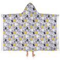 thumbnail image 1 of Cartoon Unicorn Leaf Pattern Hooded Bath Towel，60"x35" for Ages 3 To 12 Kids, Quick Dry Lightweight Soft Microfiber Hood Beach Towel Cover Up for Kids, 1 of 7