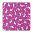 thumbnail image 1 of Cartoon Unicorn Pattern Square Fitted Tablecloth with Elastic Edge,Square Table Cover,Washable Elastic Table Cover for Home Kitchen Party Decor 34"x34", 1 of 6