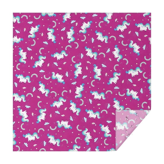 Cartoon Unicorn Pattern Square Tablecloth,Waterproof Square Table Cover,Wipeable Spillproof Washable Table Cover for Home Kitchen Party Decor 42"X42"(107x107cm)