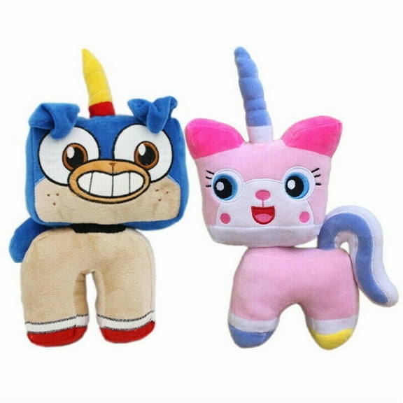 Cartoon Unikitty Plush Toy Unicorn Cat Princess Puppycorn Plush Stuffed Doll for Kids Gift 12in (2PCS)
