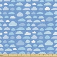 thumbnail image 1 of Cartoon Upholstery Fabric by the Yard, Design Pattern of Puffy Fluffy Cumulus and Cirrus Clouds, Decorative Fabric for DIY and Home Accents, Blue White Pale Blue by Ambesonne, 1 of 5