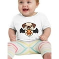 thumbnail image 1 of Cartoon Vampire Pug W Pumpkin T-Shirt Infant -Image by Shutterstock,  6 Months, 1 of 4