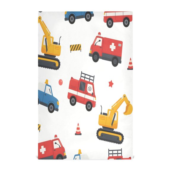 Cartoon Vehicles Kitchen Towels Dishcloth Decorative Waffle Towels Multi Use Tea Towel Dish Cloths 28x18in