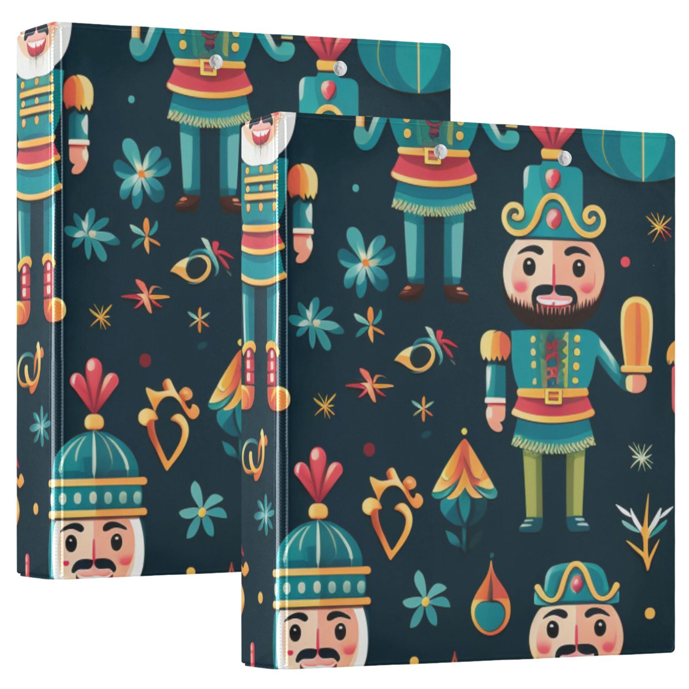 Cartoon Villain 3 Ring Binders 1.5 inch Hardcover File Folders with Interior Pockets A4 Size Organizer for School Office Hospital